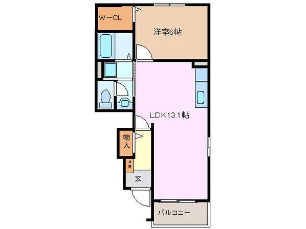 霞ケ浦駅 徒歩10分 1階の物件間取画像